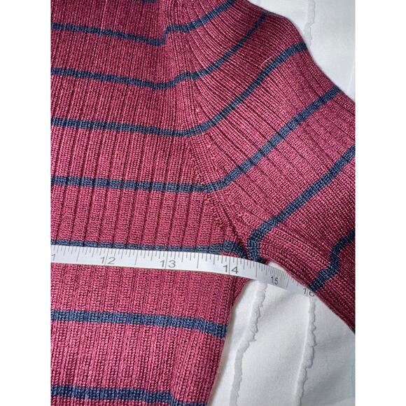 Abercrombie & Fitch Ribbed Knit Striped Bodycon Midi Dress Women’s Medium Preppy - Picture 13 of 16